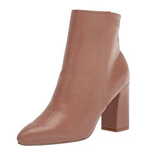 MADDEN GIRL FLEXX Pointed Toe Booties Block Heel Ankle Boot Caramel Size 5.5 M